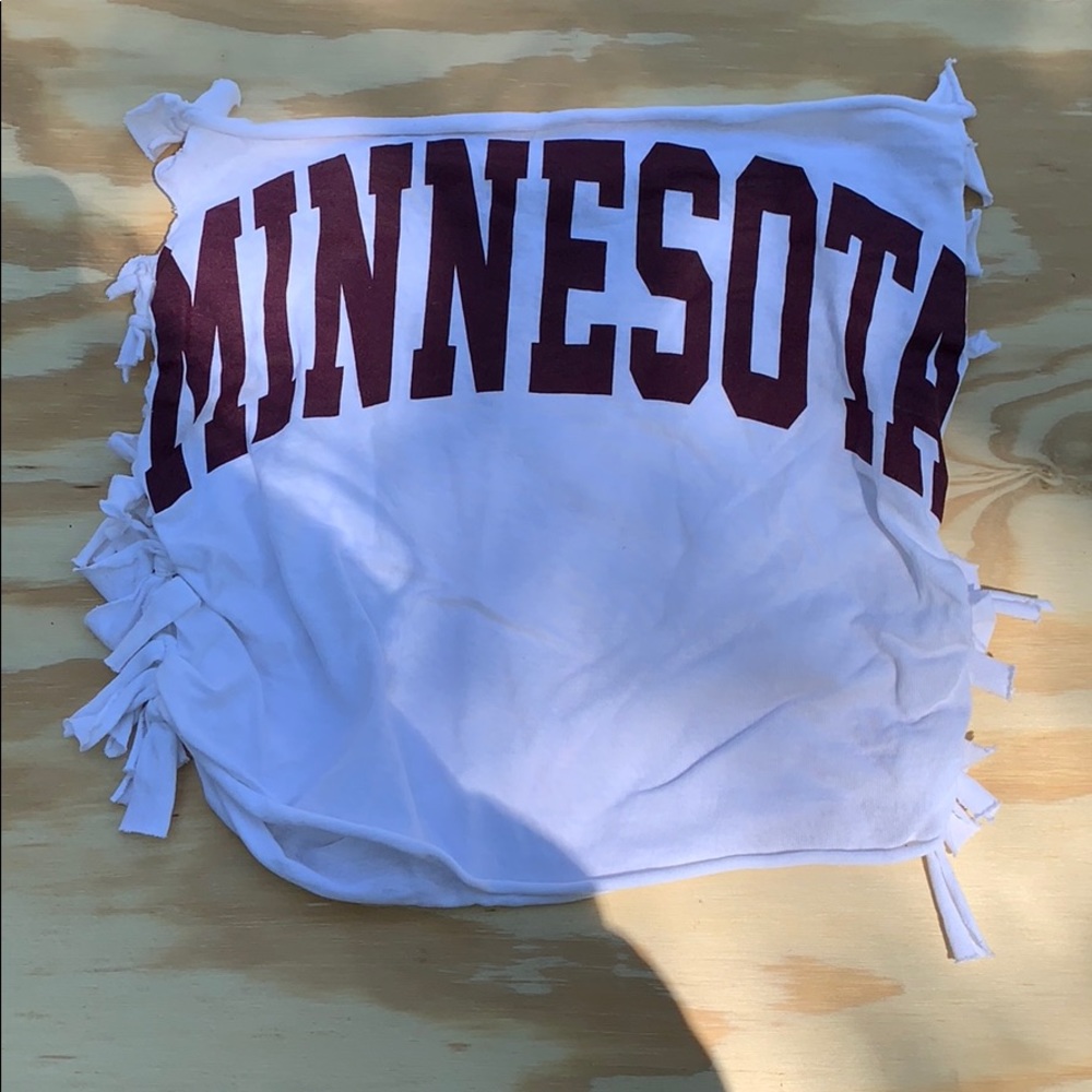 University of Minnesota tied tube top